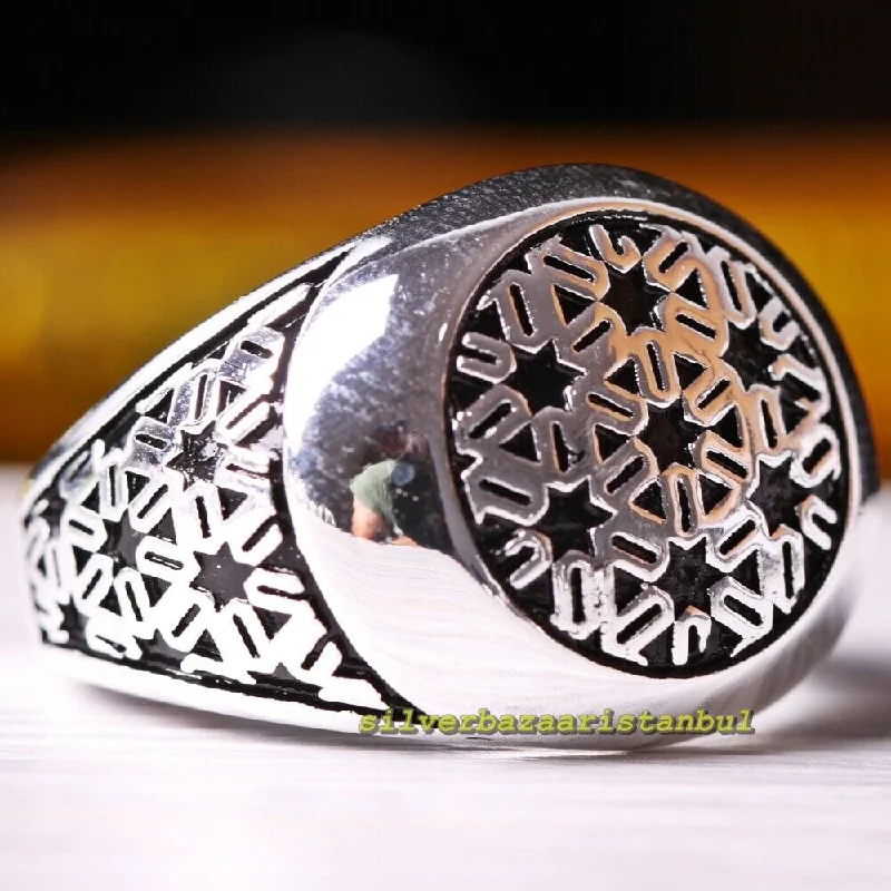 Exclusive Design No Stone Handmade 925 Sterling Silver Mens Ring