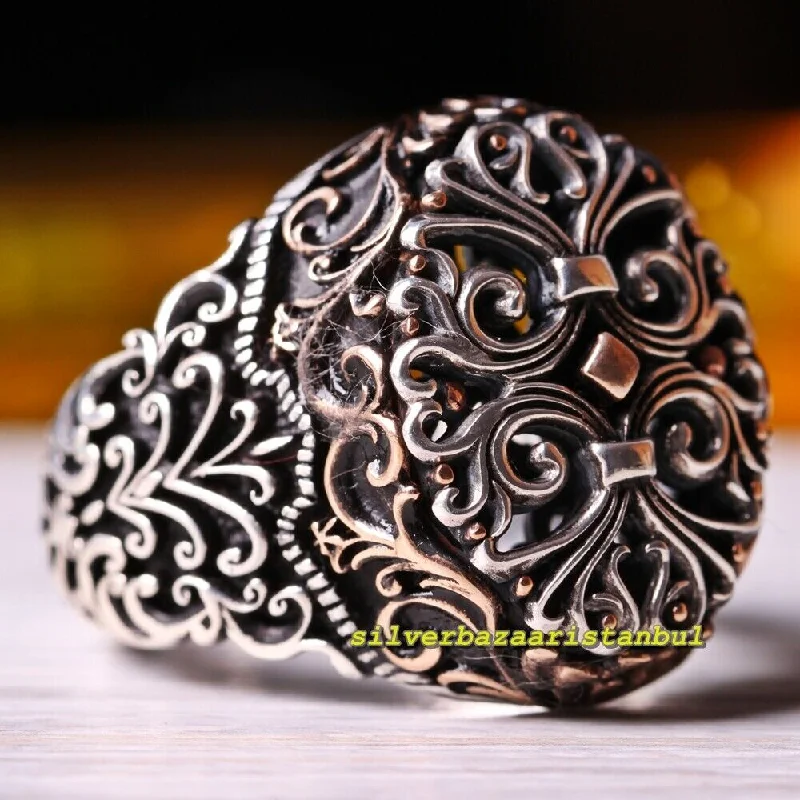 Exclusive Design No Stone Handmade 925 Sterling Silver Ring