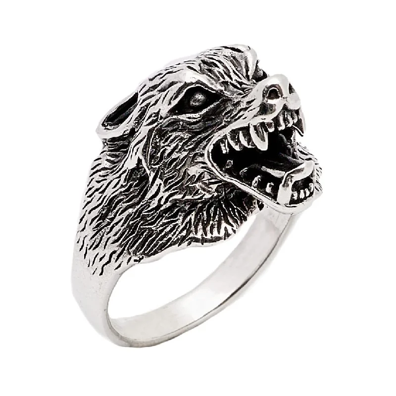 Men's 925 Sterling Silver Ring | Viking Wolf Ring