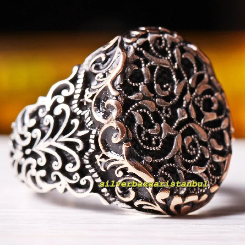 Mens Special Series No Stone Handmade 925 Sterling Silver Ring