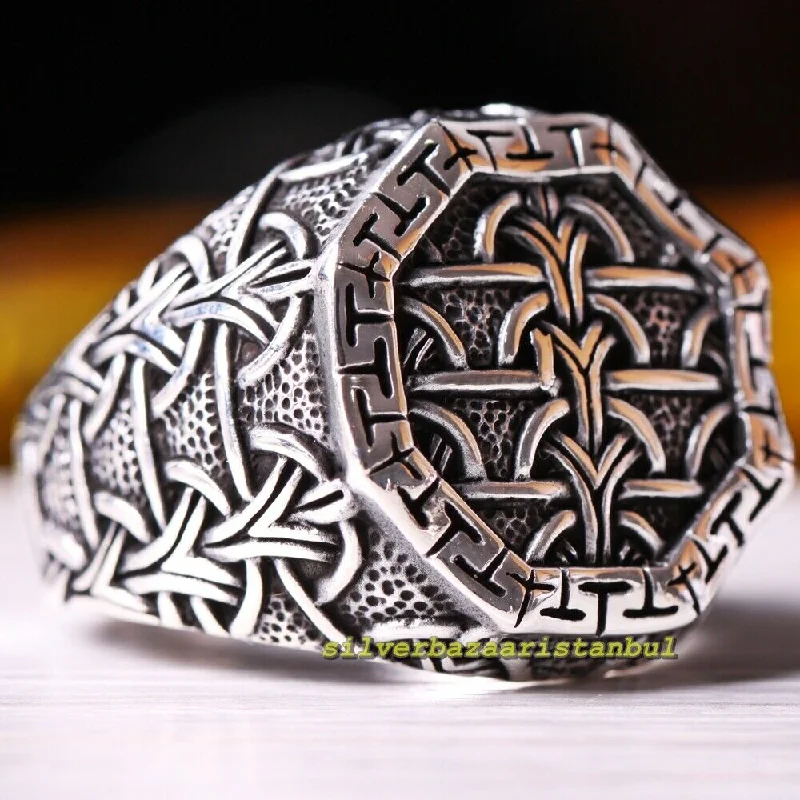 No Stone Handmade Luxury 925 Sterling Silver Mens Ring