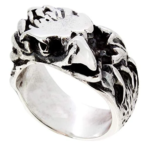 Sterling Silver Eagle Design Ring For Men And Women