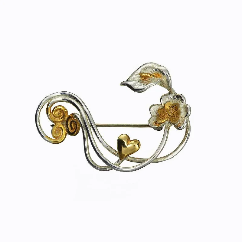 Éireann Brooch with 14ct Gold