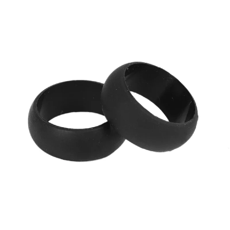 Black Silicone Band Ring for Men or Women