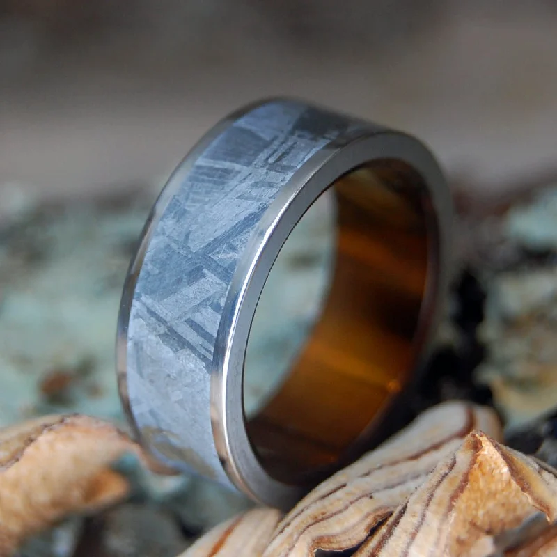 Bronze Moon Landing | Men's Meteorite, Bronze & Titanium Wedding Ring