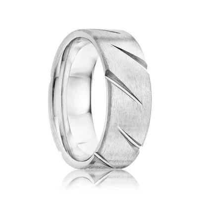 DAKAR | Tire Tread Cobalt Wedding Ring | 8mm