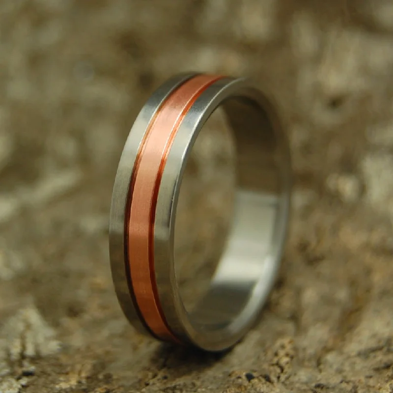 Copper Meets Titanium | Men's Copper & Titanium Wedding Ring