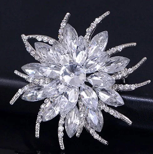 Brooch Large Pendant Pin Rhinestone Crystal BR-990C