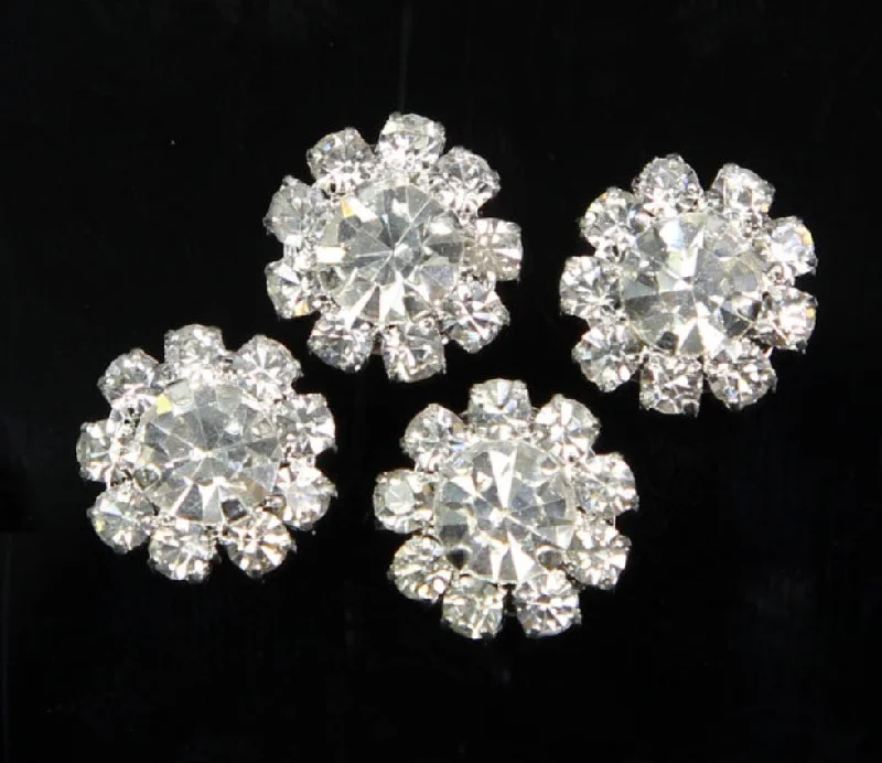 Flower Rhinestones Embellishments Bling Gold Silver BR-042