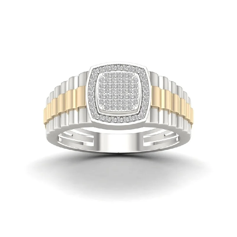 De Couer IGI Certified 1/4ct TDW Diamond Men's Ring