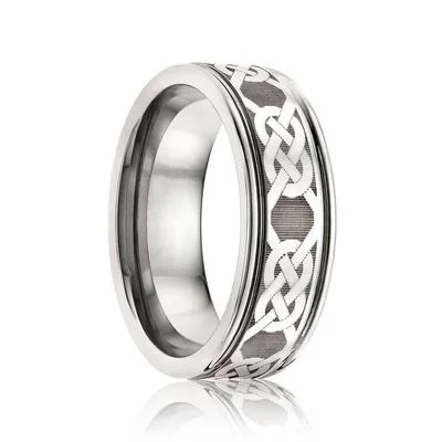 EAMON | Celtic Wedding Ring | Tungsten Carbide Band | 6mm & 8mm