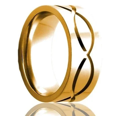 ELAM | Men's Gold Wedding Ring | Infinity Symbol | 6mm & 8mm