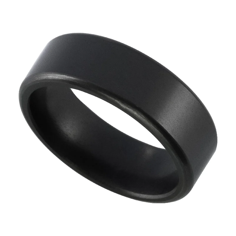 Elysium Kratos Rounded Edge Black Diamond Wedding Ring