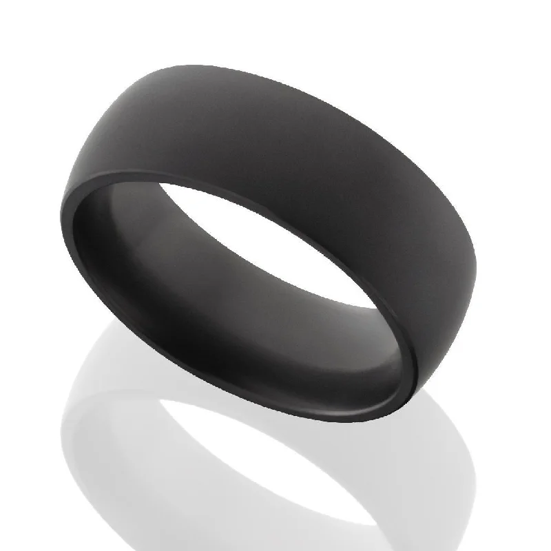 Elysium Nyx Domed Black Diamond Wedding Ring