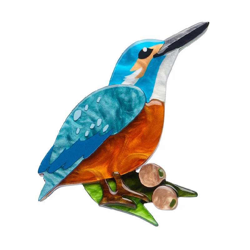 Erstwilder Australiana - Flash the Kingfisher Brooch