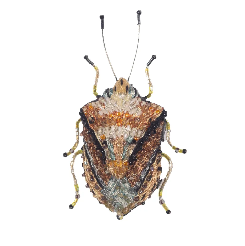 european shield bug brooch