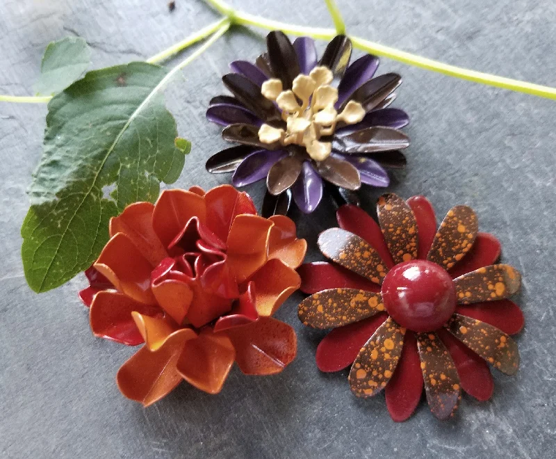 Fall Flower Magnet Set