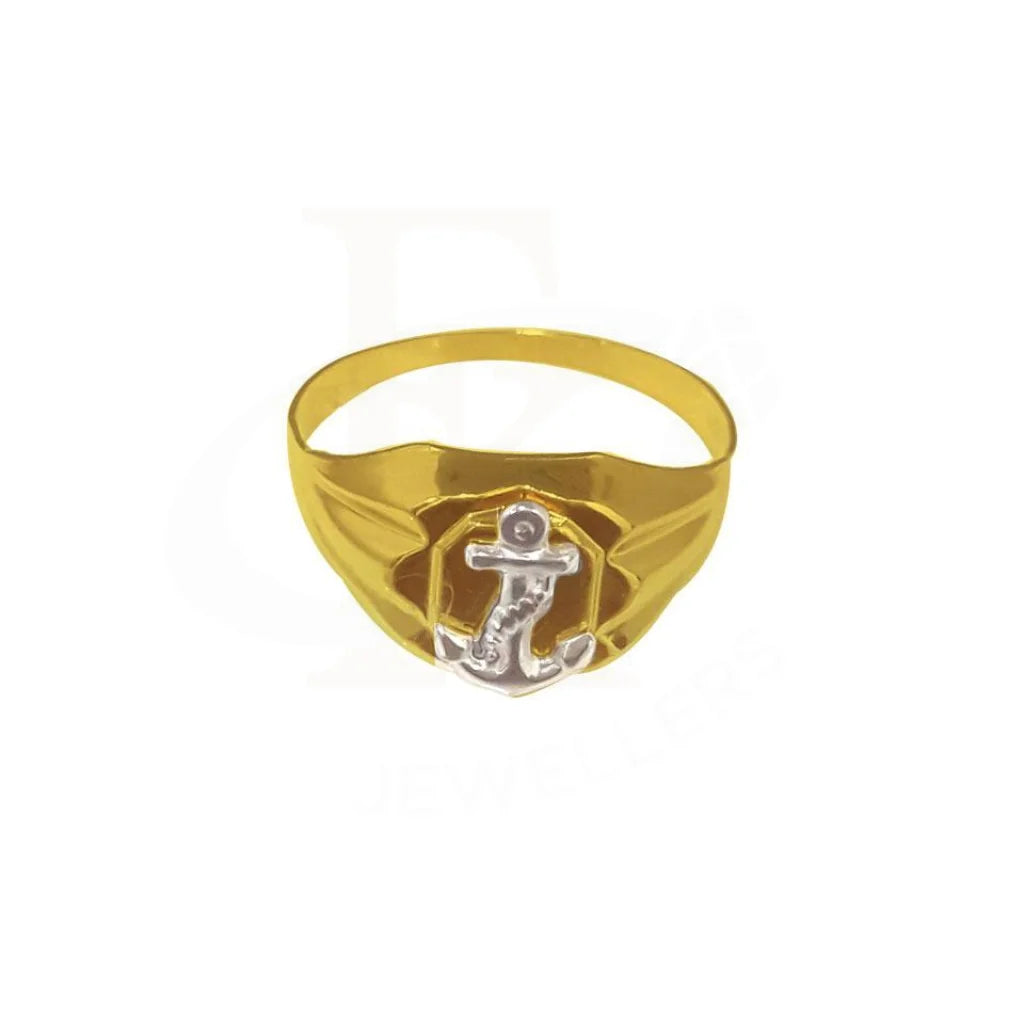 Gold Men's Anchor Ring 18KT - FKJRN1849