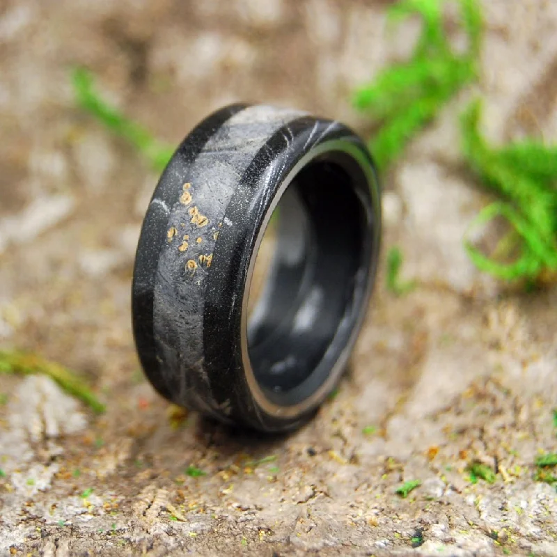 Greek God Dons Black | Men's Wood, M3 Black Titanium & Titanium Wedding Ring