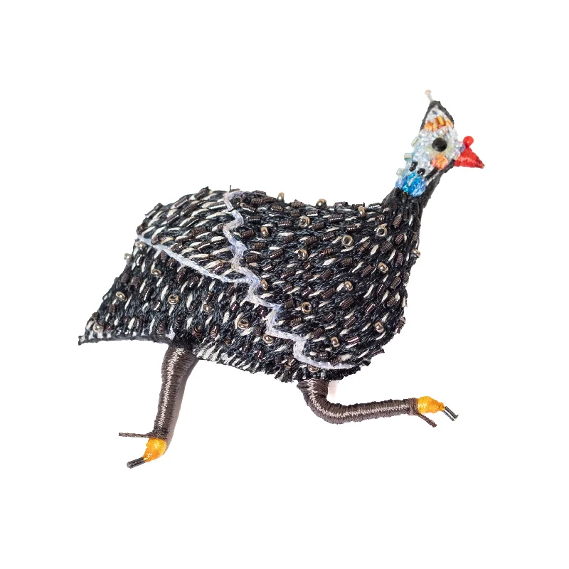 guinea fowl brooch