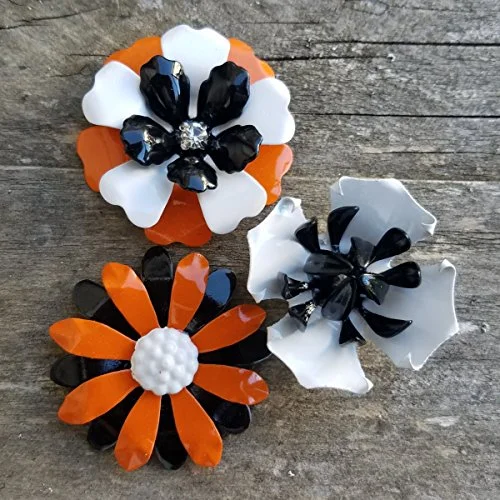 Halloween Magnets Small Metal Flowers