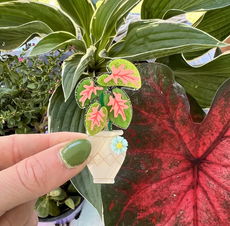 Caladium Pot Brooch