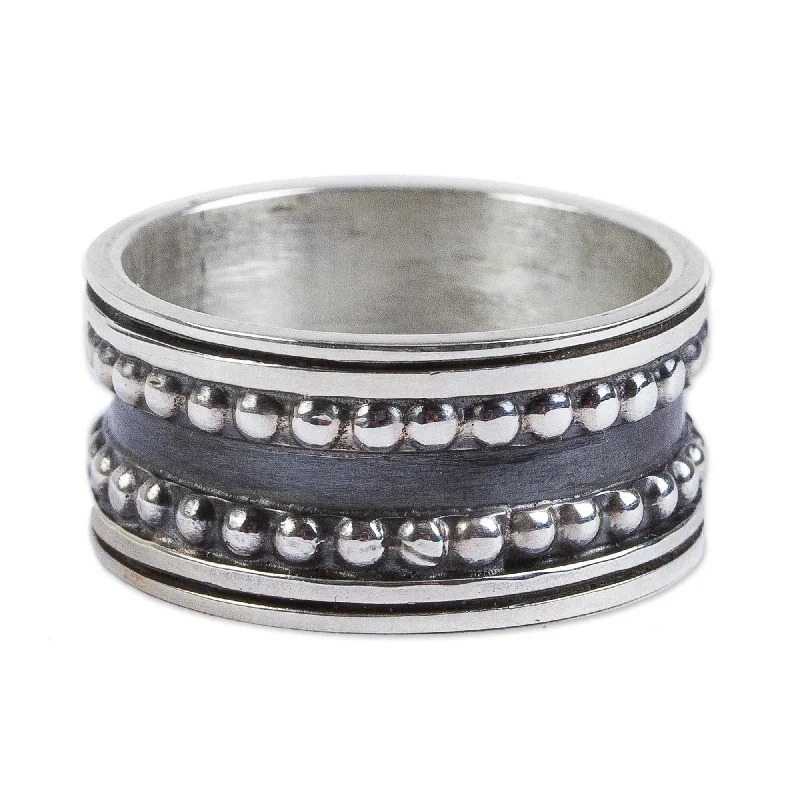 Novica Handmade Sierra Men'S Sterling Silver Band Ring