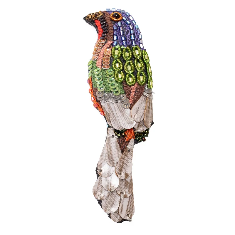 painted bunting brooch