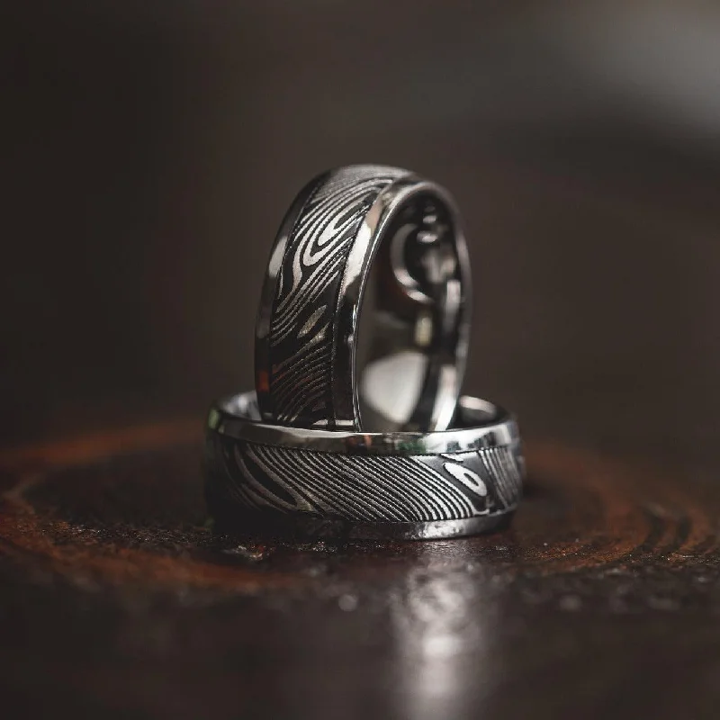 "Poseidon"  Steel/Tungsten Ring