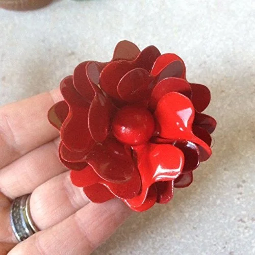 Red Rose Brooch