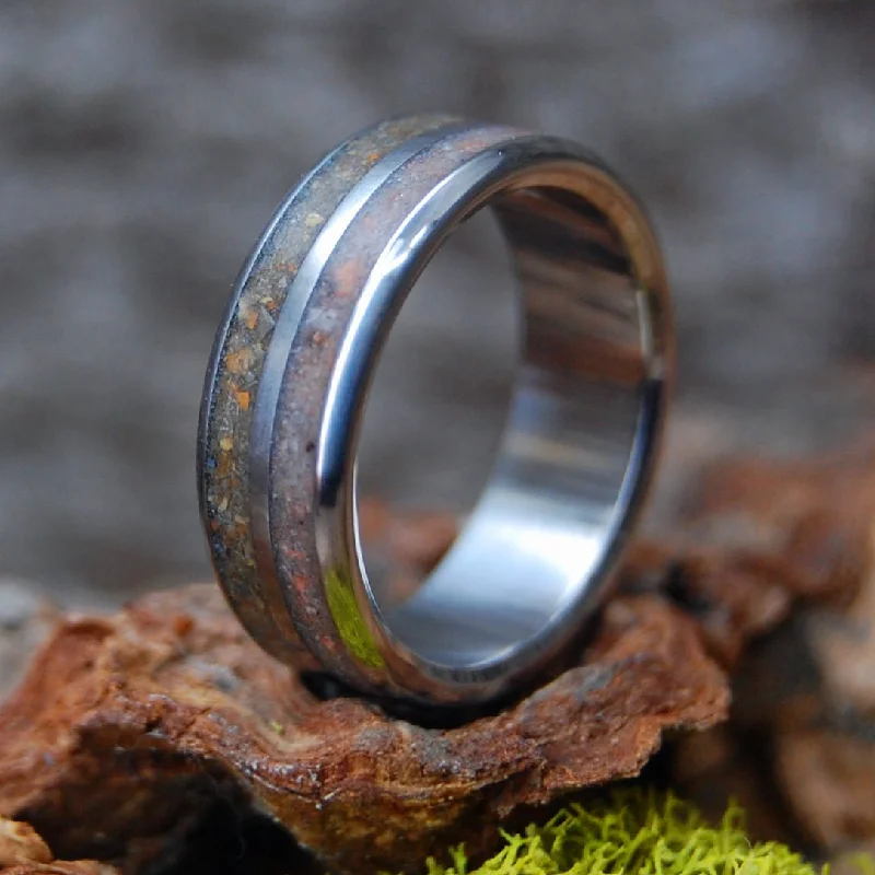 Rocks From Our Beginning | Your Personal Stones - Titanium Wedding Ring