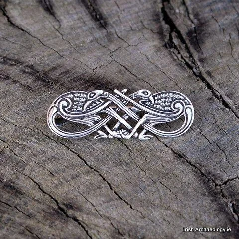 Silver Celtic Bird's Brooch