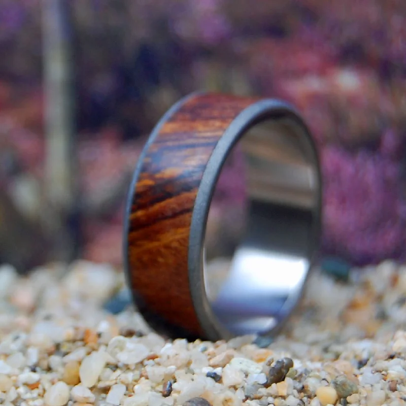 Sonoran Soul | Men's Desert Ironwood & Titanium Wedding Ring