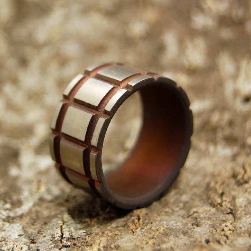 Star Killer | Men's Titanium & Simulated Rust Wedding Ring