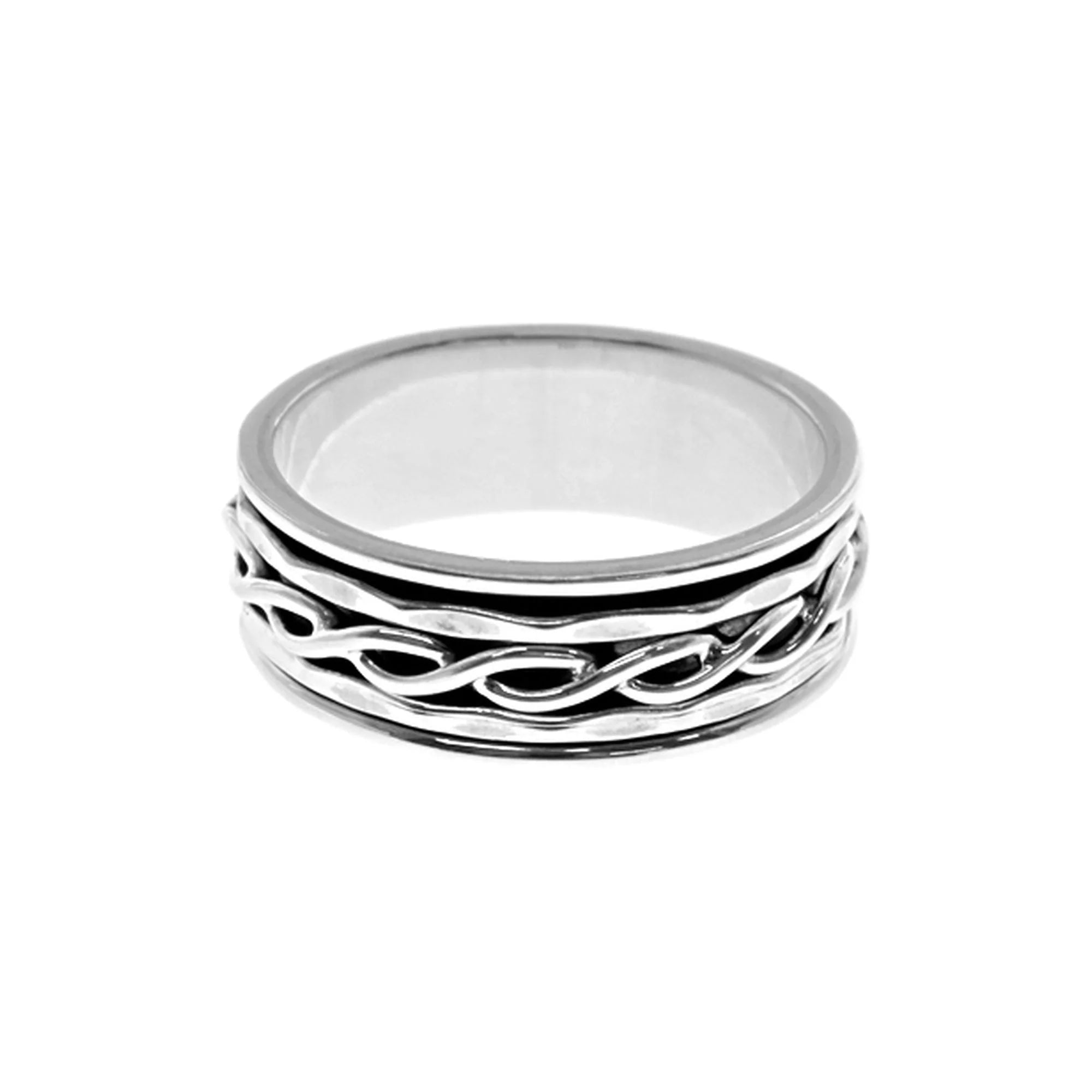 Sterling Silver Celtic Design Spinner Ring