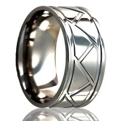 TERNION | Men's Unique Wedding Ring | Titanium | 6mm & 8mm