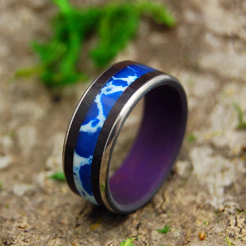 See Me Coming | Men's Cobalt Stone, Rosewood & Titanium Wedding Ring