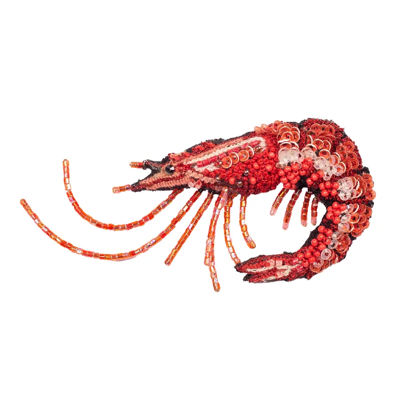 true shrimp brooch