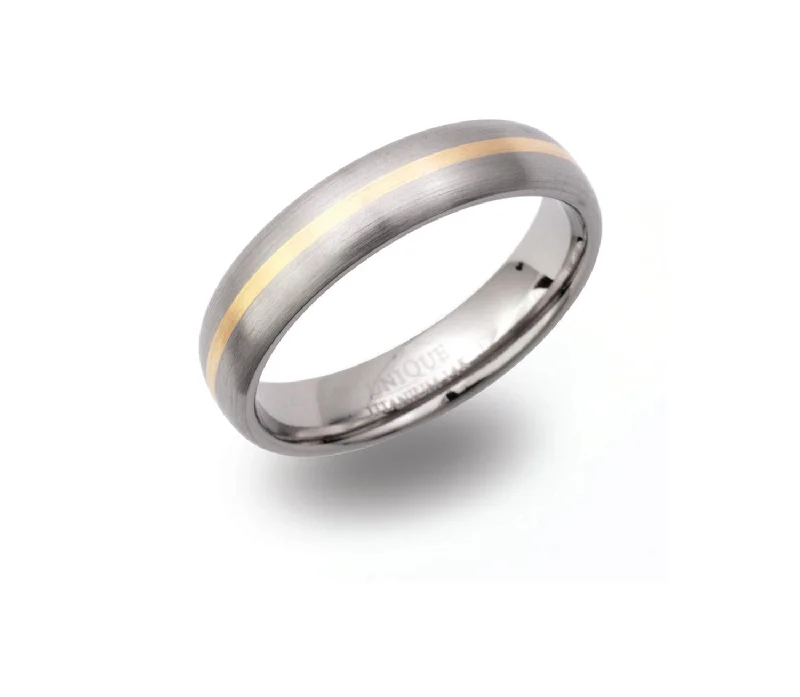 Unique & Co Titanium Ring with 14ct Gold