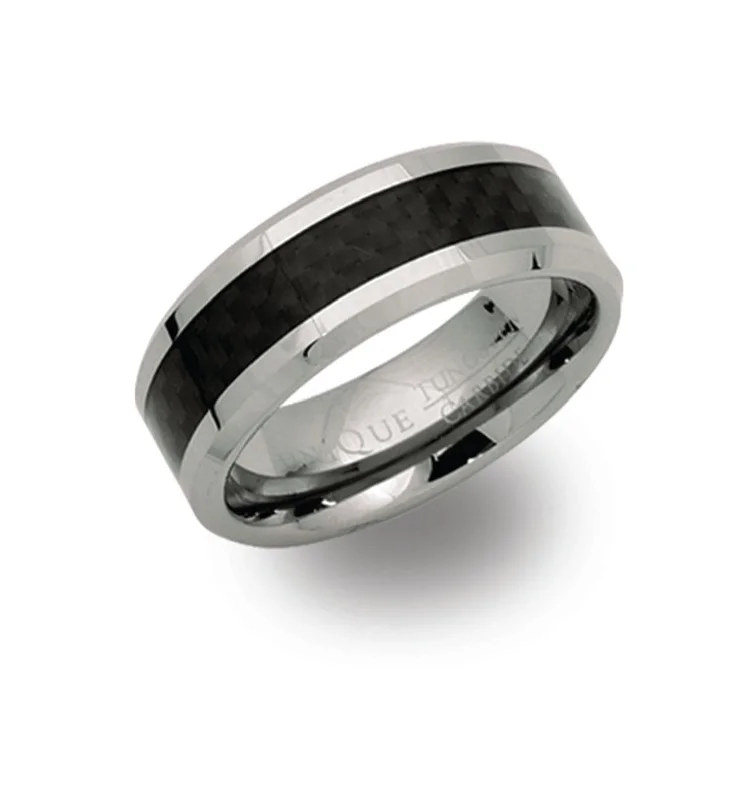 Unique & Co Black Carbon Fibre Tungsten Ring