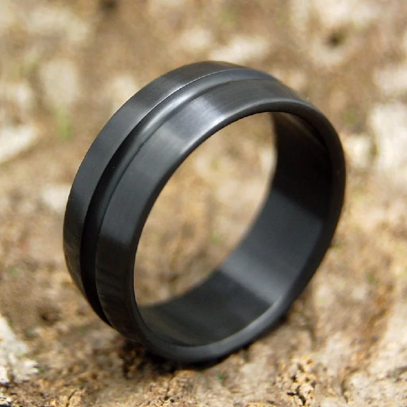 Persian Zargun | Men's Persian Zargun & Zirconium Wedding Ring